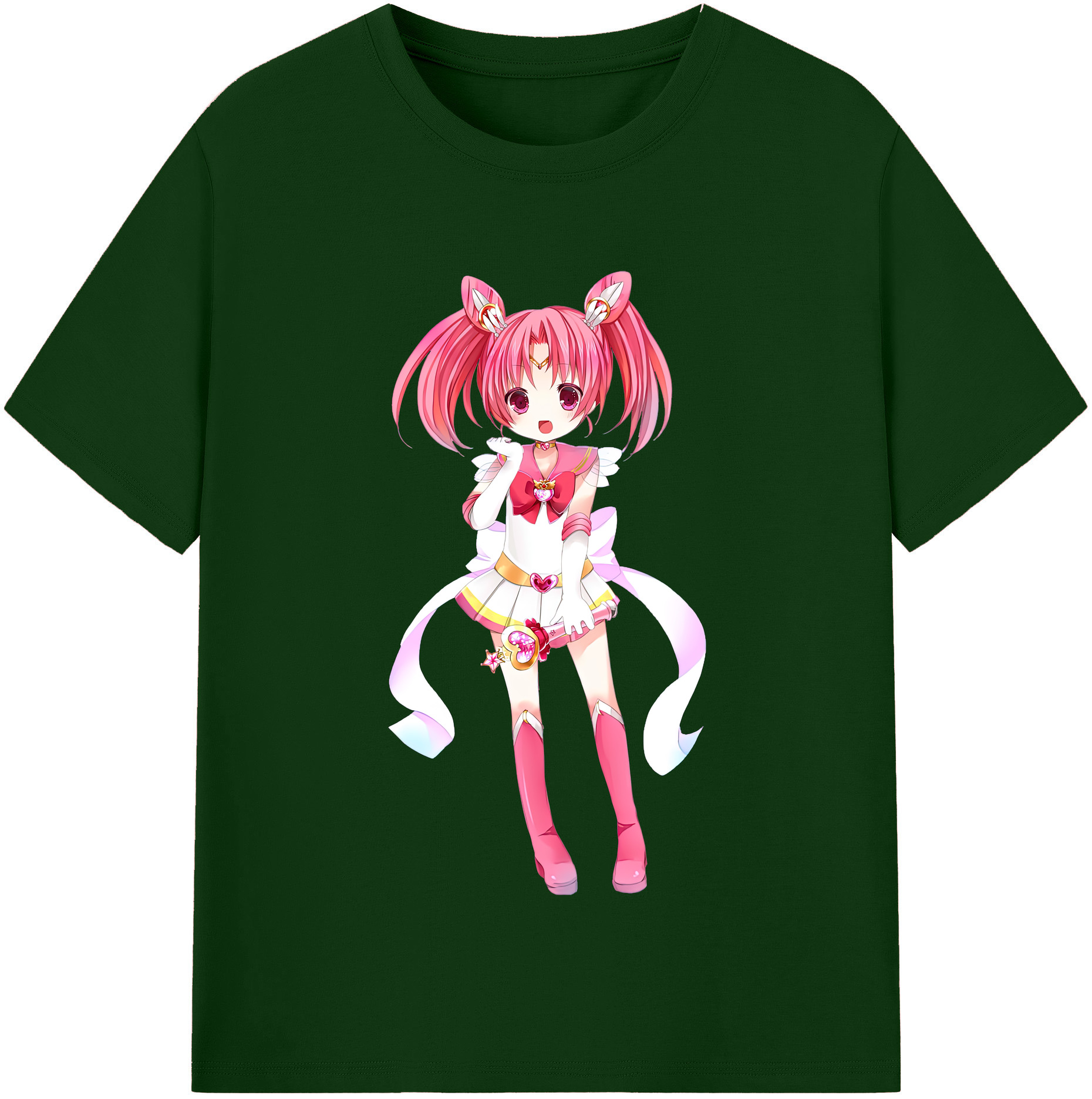 （画像用） 美少女戦士セーラームーン ちびうさ Sailor Moon Chibiusa Tsukino Usagi Small Lady Serenity 綿100％半袖Tシャツ（フロントプリント）